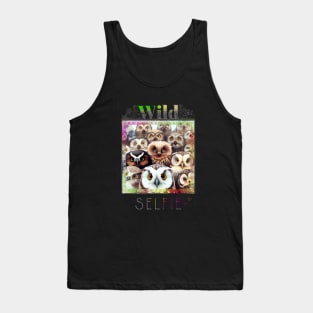 Owl Bird Wild Nature Funny Happy Humor Photo Selfie Tank Top